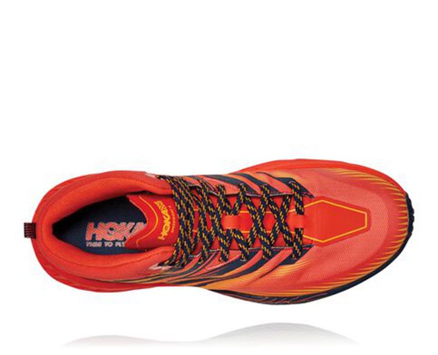 Hoka One One Trailove Tenisky Panske Červené - Speedgoat Mid GORE-TEX 2 - 81639-RLXS